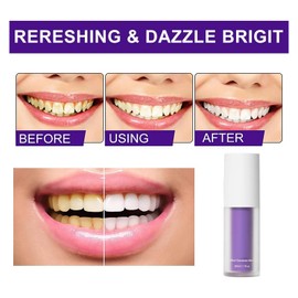 Tkekruh Toothpaste White Teeth 30ml, Teeth Whitening Booster, Radiant White Teeth, Gum Repair Toothpaste, Ensures Effective Removal of Discolouration, Gentle Care of Gums, Deep Clean