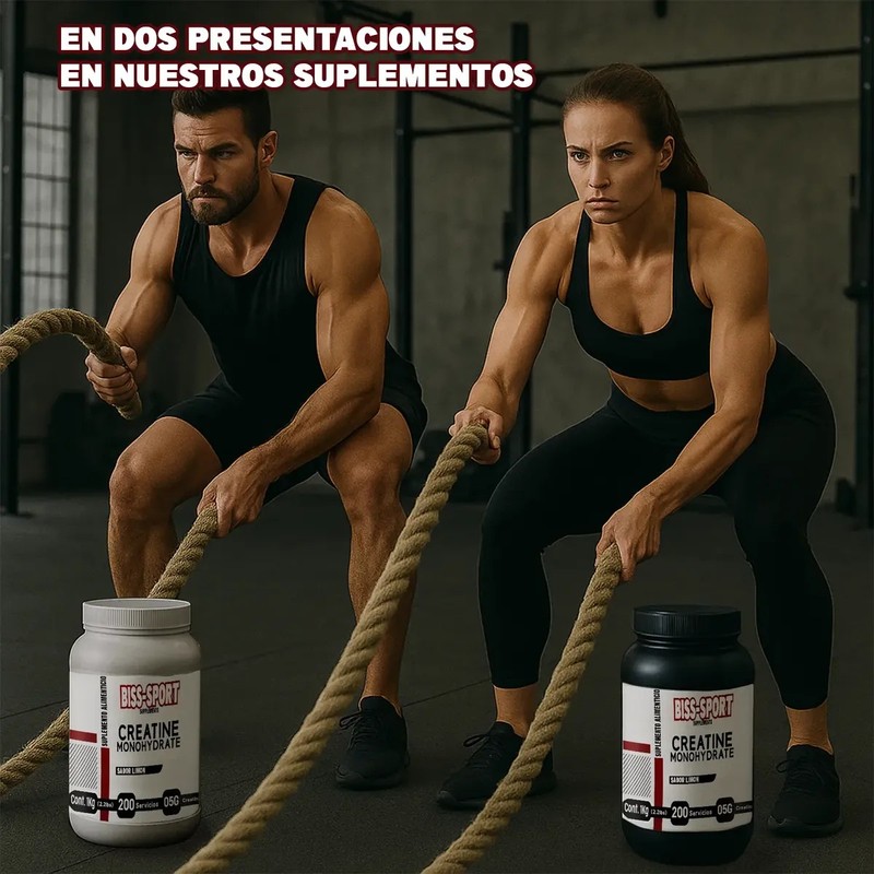 Creatina Monohidratada En Polvo 1kg Biss-sport 200 Servicios