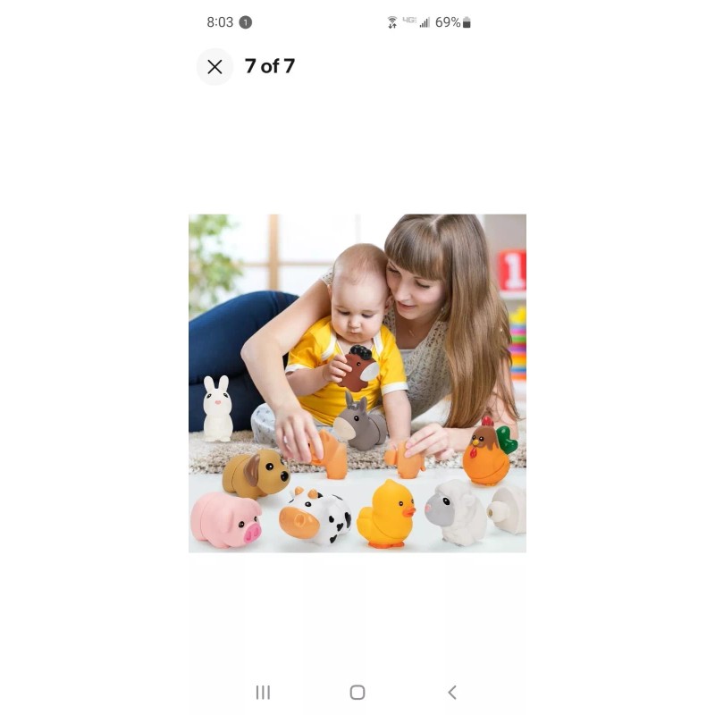 Olefun Farm Animal Learning Toys for Infants Ages 6 Months+,