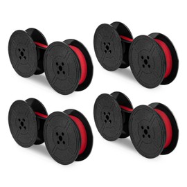 4 Pack Typewriter Ribbon Universal Twin Spool Ribbon Twin Spool Replacement Pack for Most Typewriter