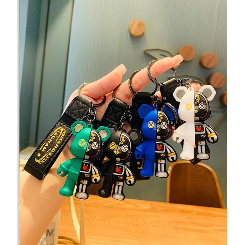 Cirsaeur 2-piece Set Panda Toy Key Chain Cute Boy Girl
