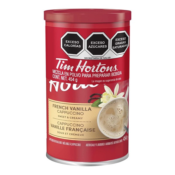 Tim Hortons Mezcla para preparar Cappuccino sabor French Vanilla de 454gr
