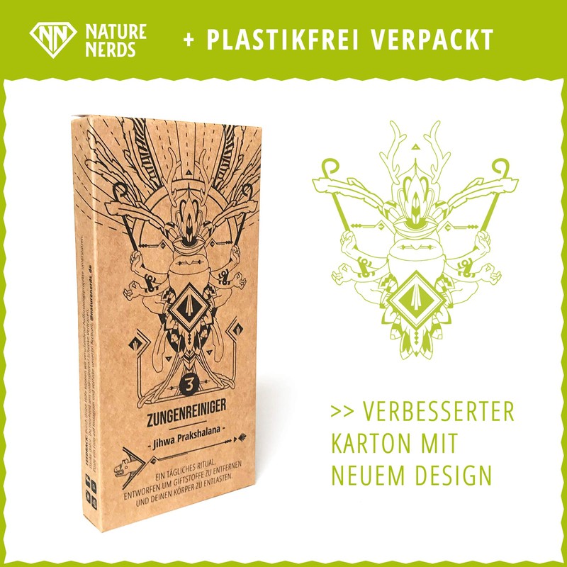 3 Copper Tongue Cleaner - Nature Nerds Packaging 100% Recycled