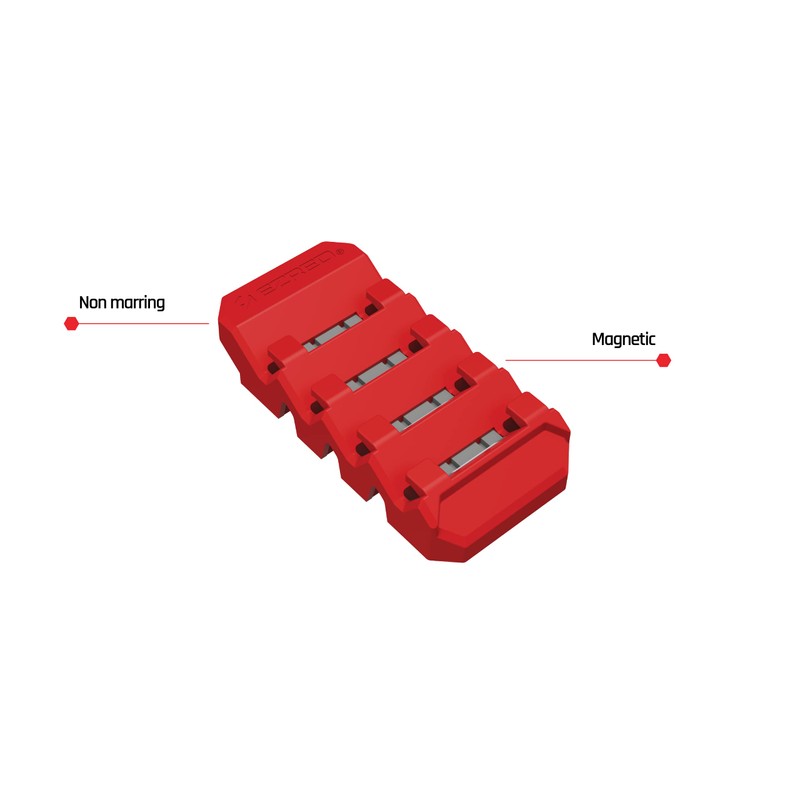 EZRED Magnetic Flexible 4 Slot Wrench Holder 8 Magnets Flexible