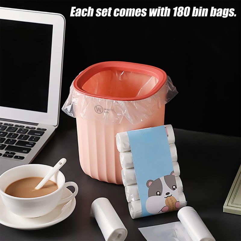 QLFJ-FurDec 3 pieces mini trash bin, table rubbish bin, small