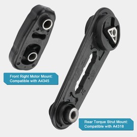 JDMON 2Pcs Front Engine Motor Left Torque Strut Mount Replacement for Nissan Sentra 2.0L 2007 2008 2009 2010 2011 2012 Auto CVT Trans Compatible with A4318, A4345, 9456, 9228