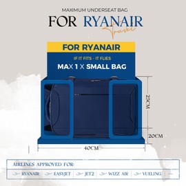 VMIKIV for Ryanair Cabin Bags 40x20x25 Underseat Cabin Bag,Small Travel Backpack Cabin Size Carry-ons for Ryanair Backpack,Anti Theft Pocket