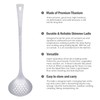 iBasingo Titanium Slotted Spoon 26.4cm Long Handle Skimmer, Ticolor Ti1063T