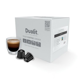 Nespresso® Compatible* Intense Recyclable Aluminium Coffee Capsules by Dualit | 50 Pack - 5 X 10 Pk - 50 Servings of Premium Eco Friendly Coffee Pods - 100% Recyclable Fairtrade Capsules