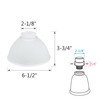 Aspen Creative Frosted 23086-4 Transitional Style Replacement Dome Shaped Ribbed