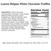 Andy Anand Handcrafted Belgian White Chocolate Truffles - 24-Piece Gift