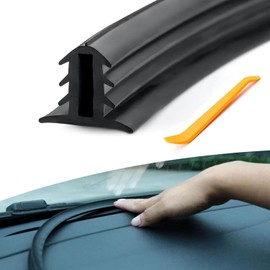 LIKENNY Dashboard Silent Prevention Tape Windshield Slit Strip Vibration Reduction Interior Anti-Air Tight Anti-Noise Molding Mounting Tools Included (A)