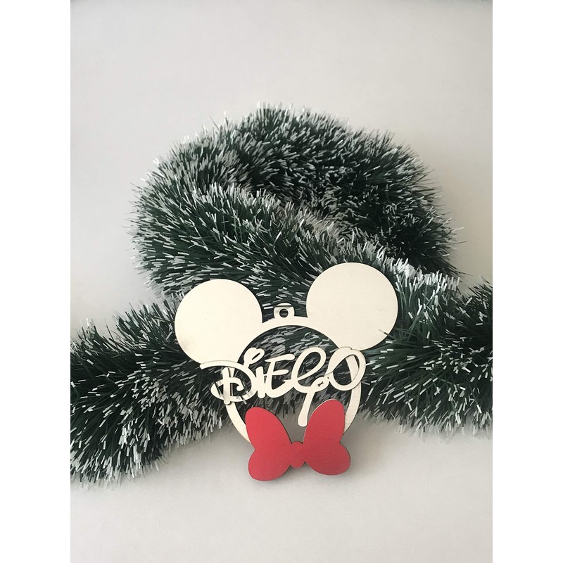 Esfera de Mickey personalizada para árbol de navidad. 12 cm