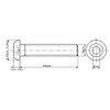 M10 (10mm x 30mm) Marine Grade Button Head Screws Allen