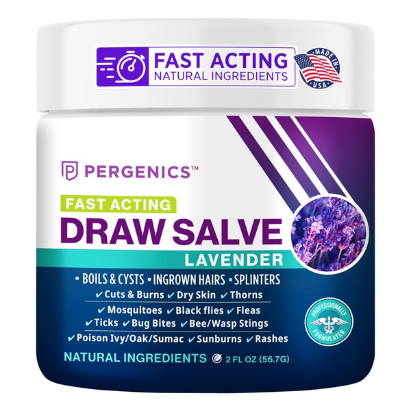 Pergenics Drawing Salve Ointment with Natural Lavender Herbal Extract for