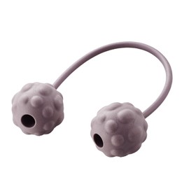 Elecom HCK-FBTSGYL EClear Stretch Ball for Soles, Office Stretch, Soft, Oval, With Projections, Light Gray