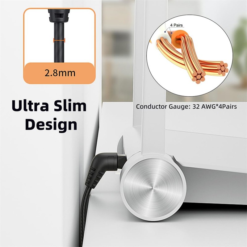 xiwai RJ45 8P8C 1000Mbps Male to Male Network 360 Degrees
