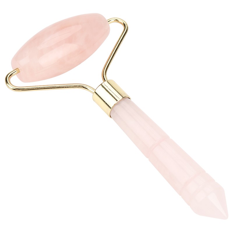Natural Pink Crystal Massager Body Face Massage Roller Wrinkle Removal