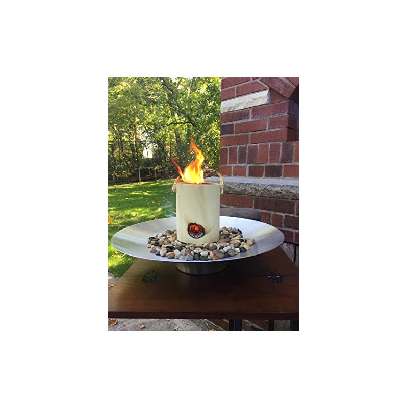 One Log Fire Mini - Single Log Campfire, 100% Natural,