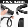 2.62Ft Car Door Weather Stripping Door Seal Strip,2PCS Thickened Rubber