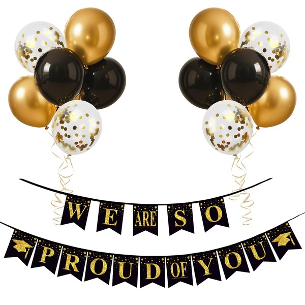 We Are So Proud Of You Banner with 12Pcs 12