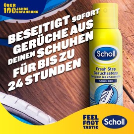 Scholl Scholl Fresh Step Geruchsstopp Schuhspray, mildes Fußdeo mit lang anhaltender Wirkung gegen unangenehme Gerüche, frische Schuhe, (1 x 150 ml)