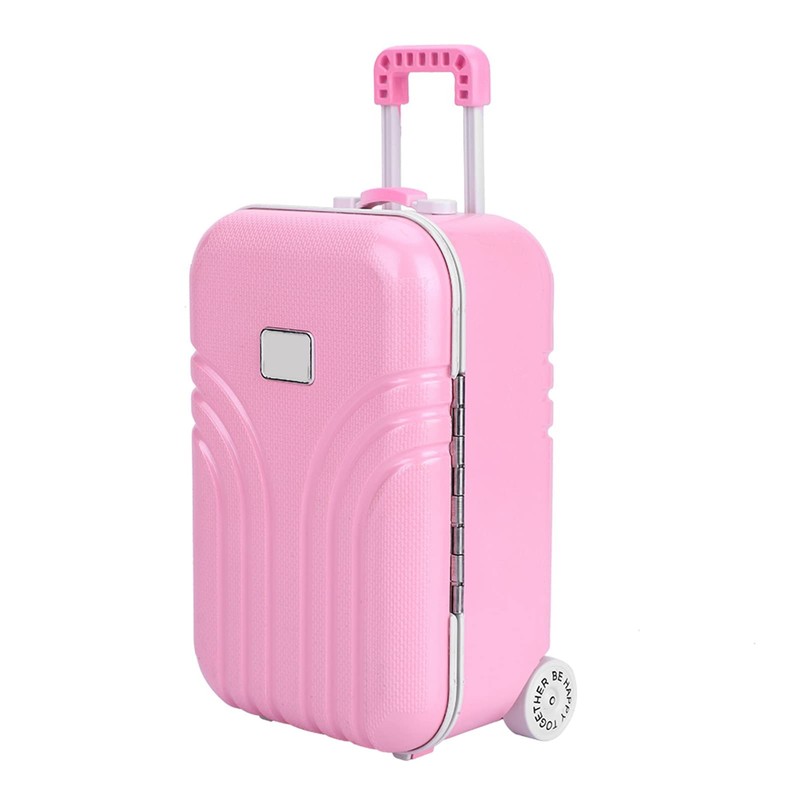 JTLB Baby Suitcase Toy Cute Plastic Rolling Suitcase Mini Luggage