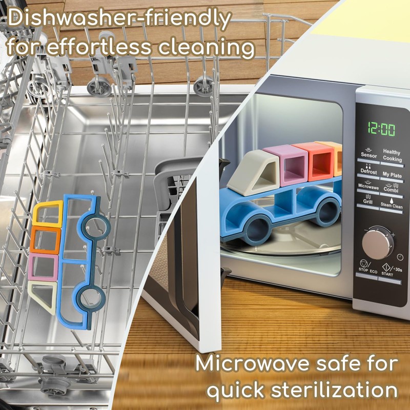 TinyHalo Silicone Vehicle Stacking Toy (Bus)