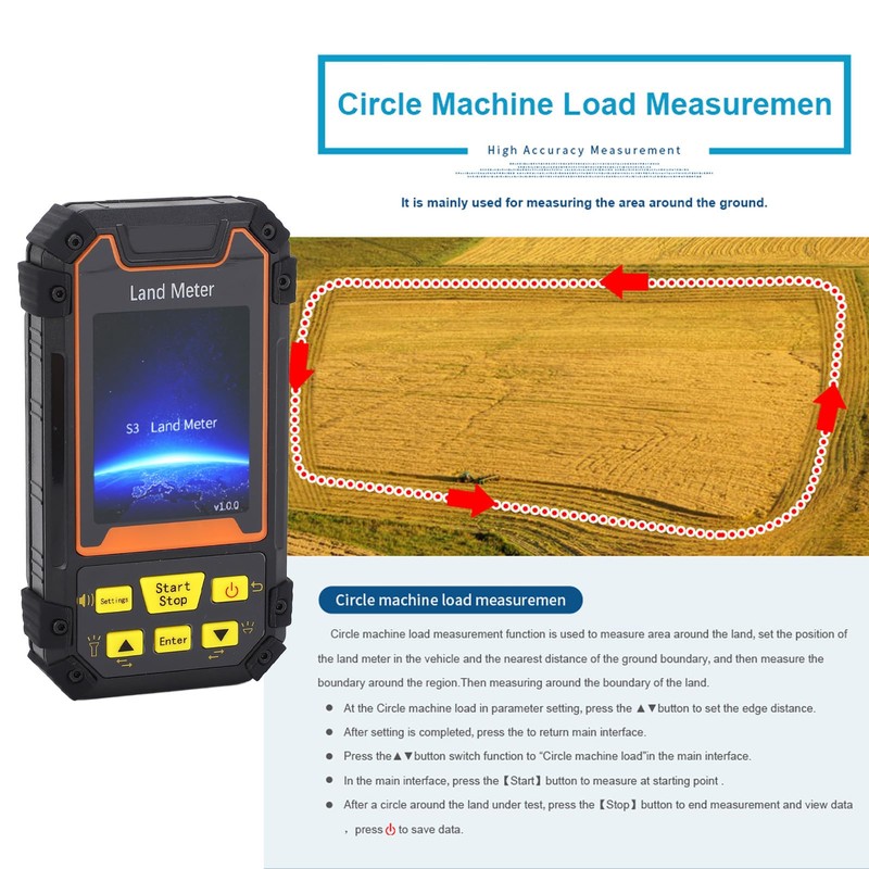 Handheld GPS Survey Equipment, S3 Land Area Meter with 4
