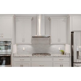 StyloVue 100 Pieces Peel and Stick Backsplash for Kitchen, 3" x 6" PVC Subway Tile 2026 Upgraded Dolomite Star Gray Backsplash Stick on Tile Elevate Kitchen Fireplace RV