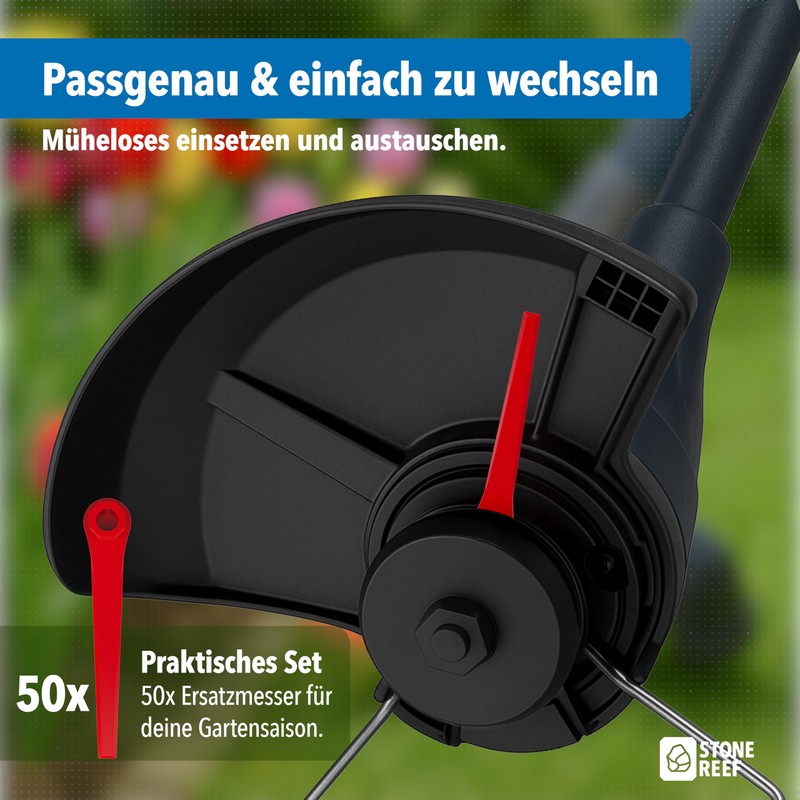 50 x Grass Trimmer Replacement Blades Compatible with Gardena Trimmer