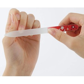 Sakae Corporation Czech Glass Nail File Red Nail File for Nails