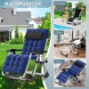 H&ZT Adjustable Chair Folding Lounge Chair Reclining Patio Chairs with