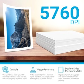 Papercutz A4 Inkjet Printer Photo Paper, 200 Sheets (300 GSM), Double Side Matt Coated, Versatile Printer Paper, Printing Paper, Universal Inkjet Printer Friendly, Photo Printer Paper