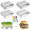 TCYPUHL Stainless Steel Sprouts Growing Kit 4-Tier 14 inch Trays,