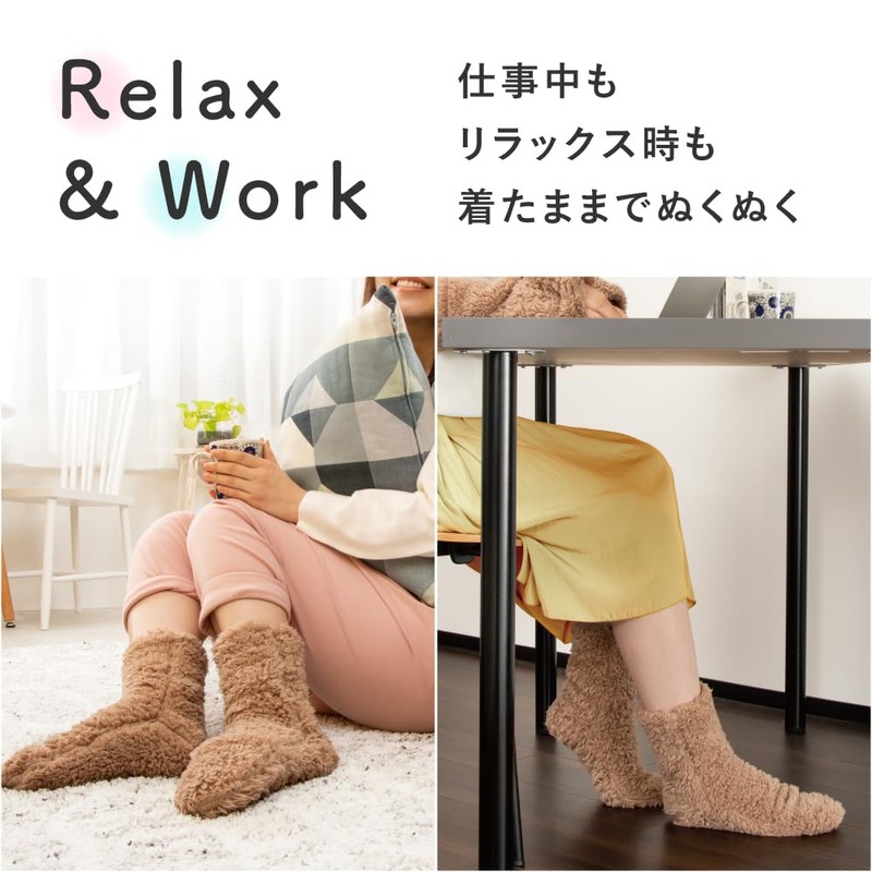 アルファックス ルームソックス 極暖 足先が出せるショートカバー