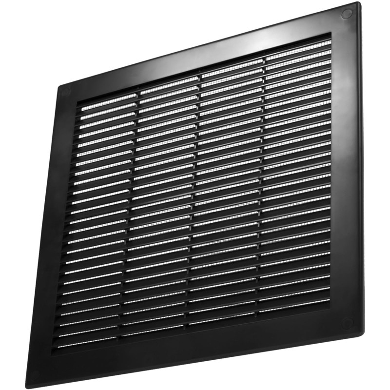 Vent Systems 10" x 10" Inch (Opening Dimensions) Plastic Black