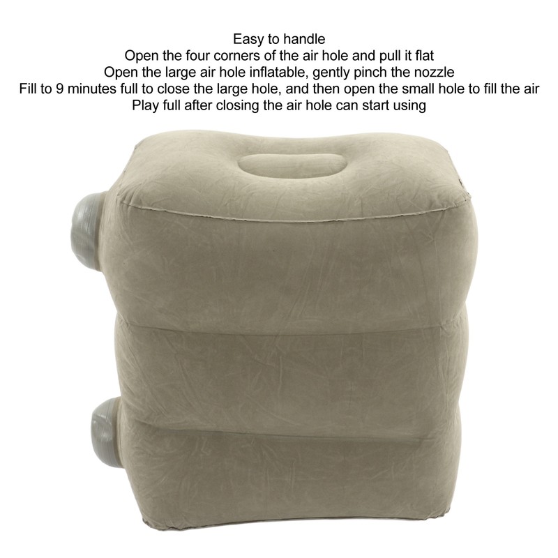 Inflatable Foot Rest Promote Blood Circulation Relieve Fatigue PVC Flocking