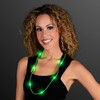 FlashingBlinkyLights Green Light Up LED Mardi Gras Bead Necklace