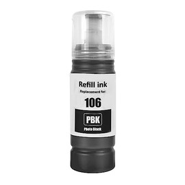 Go Inks 1 Photo Black 70ml Ink Bottle to replace Epson 106 Compatible/non-OEM for EcoTank Printers
