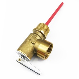 LECLOC RV Water Heater Relief Valve, 210°F 150 psi Temperature and Pressure Relief Valve for Hot Water Tanks, Max 200,000 BTU/h Thickened Brass Body with Extended Probe, 3/4" NPT Thread Connection