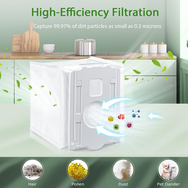 8 Pack Replacement Dust Bags for LG CordZero All-in-One Tower