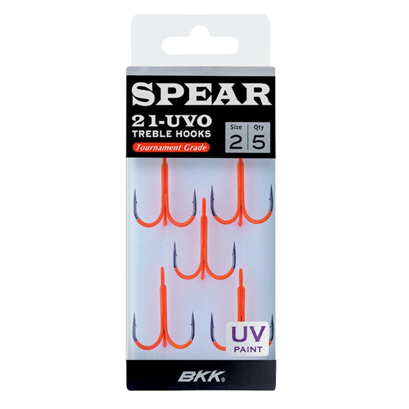 BKK Spear-21 UVO, UV Orange, Pack of 7, Size 10
