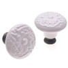 M MIMHOOY 6 Pcs Ceramic White Drawer Dresser Knobs Vintage