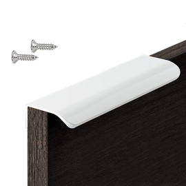 Pack of 6 Concealed Cabinet Handles, Pure White Kitchen Handles, Door Handles, Drawer Handles, Furniture for Wardrobe, Bedroom, Bathroom