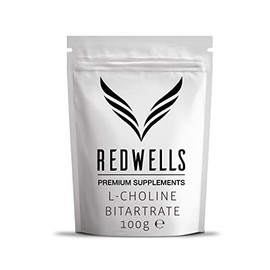 Choline Bitartrate Powder REDWELLS Cognitive Enhancer GMO Free Vegan - 100g Pack