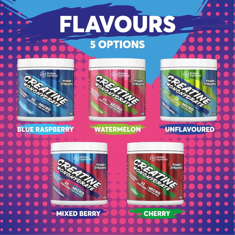 Protein Dynamix - Creatine Monohydrate Powder • Mixed Berry Flavour