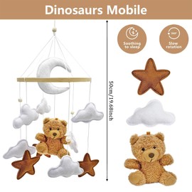 Felt bed bell, crib mobile, bed bell, baby, baby mobiles, music mobile bed bell, newborn bed bell, animals, children's bed bell