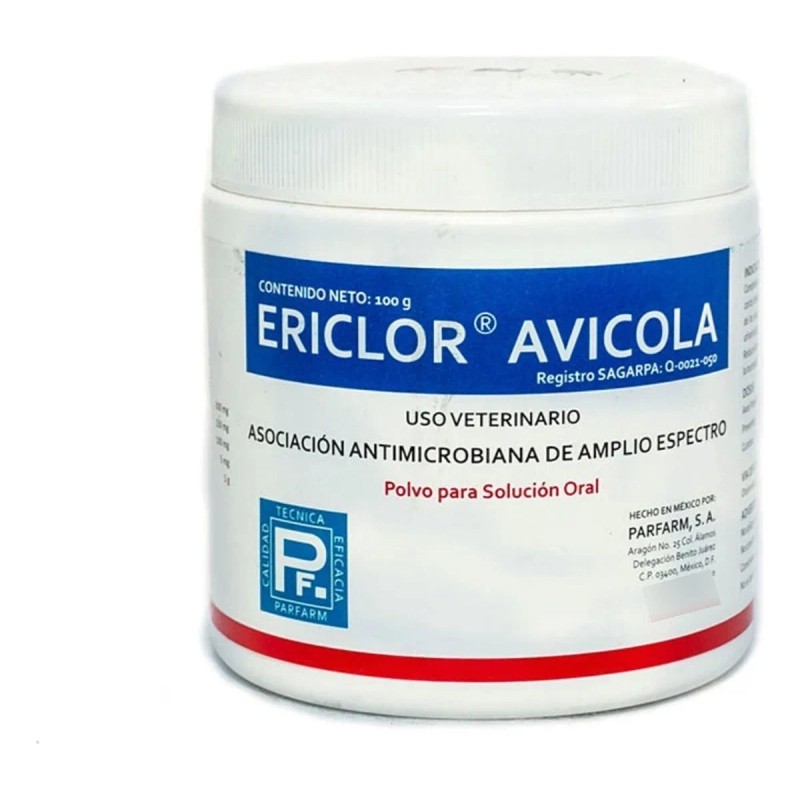 5 Ericlor Avícola 100g Alimento Aves