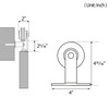 SMARTSTANDARD 5 FT Top Mount Sliding Barn Door Hardware Kit